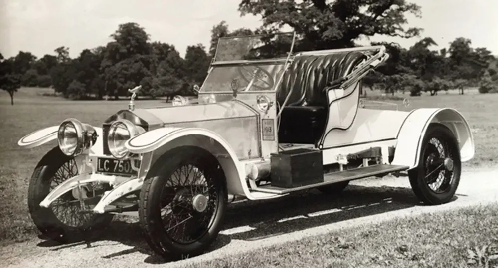 27NA photographed on an English country estate in the 1960s, at the time fitted with a plain two-seater body and carrying registration plate LC 750.